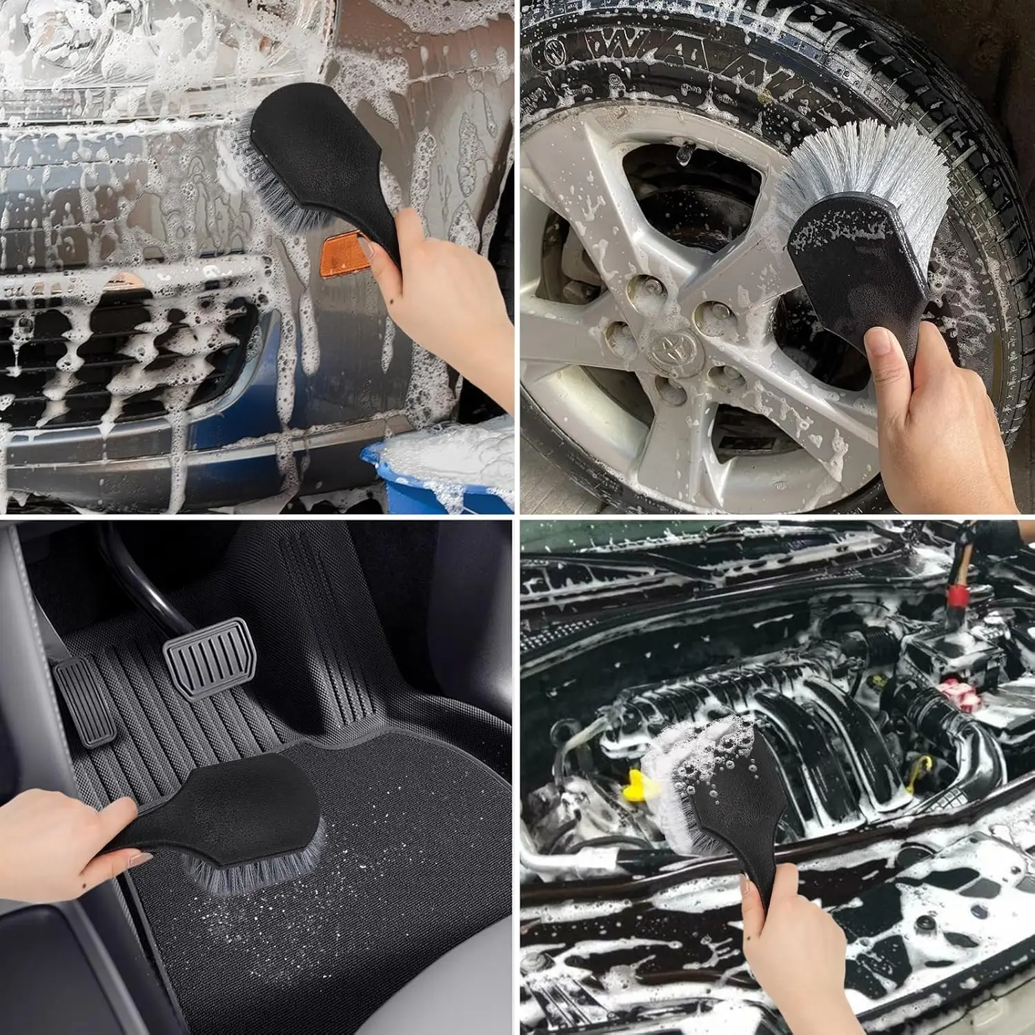 Car Detailing Brush - Car Wheel Hub Washing Brush Anti