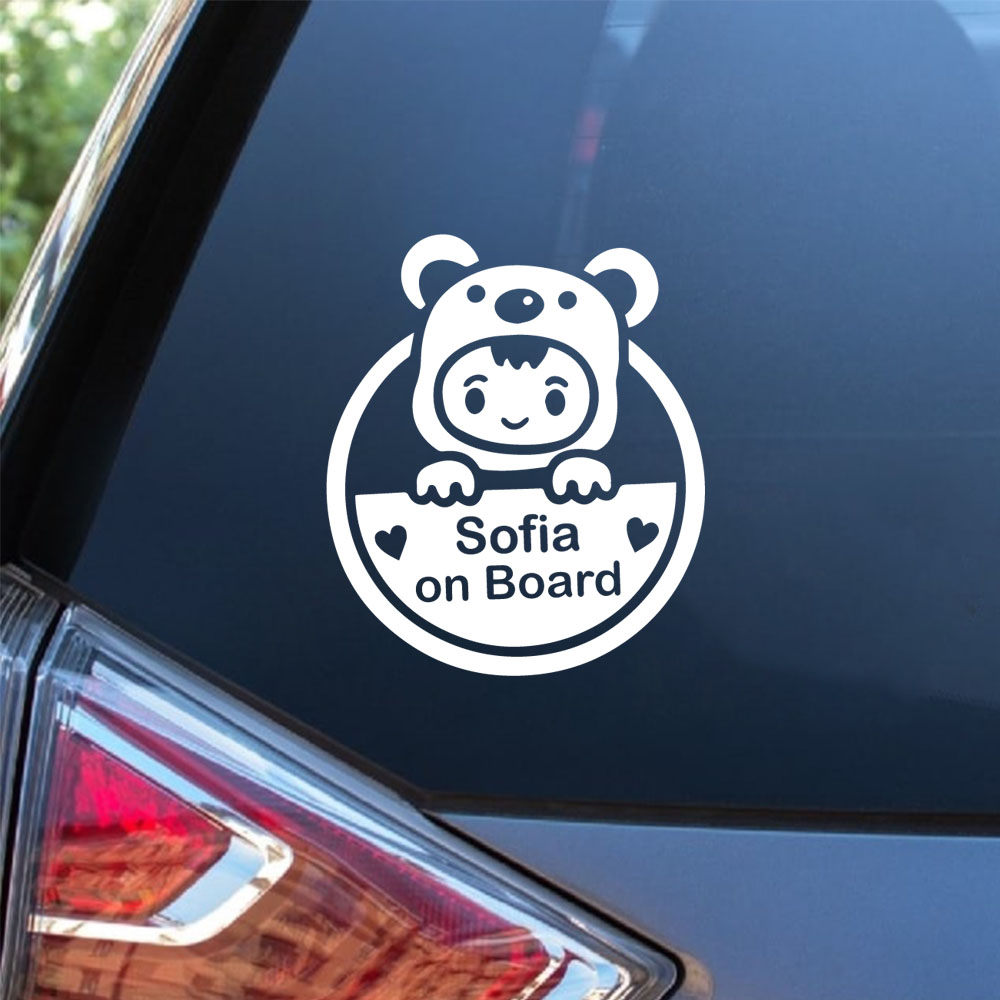 1PC Cute Bear Girl Custom Baby - огляд і ціна Car Accessories Girl