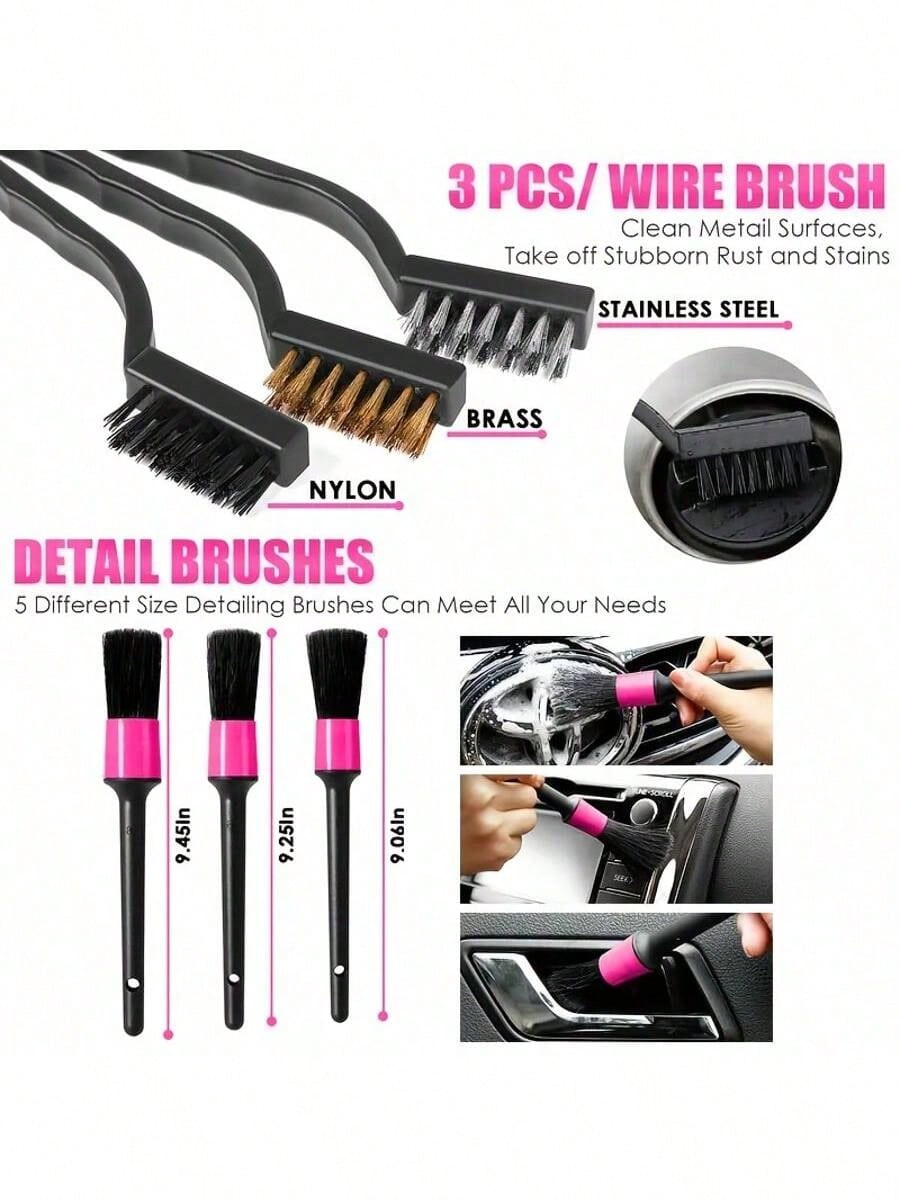 25pcs Car Cleaning Wash Kit In - огляд і ціна Car Detailing Brush