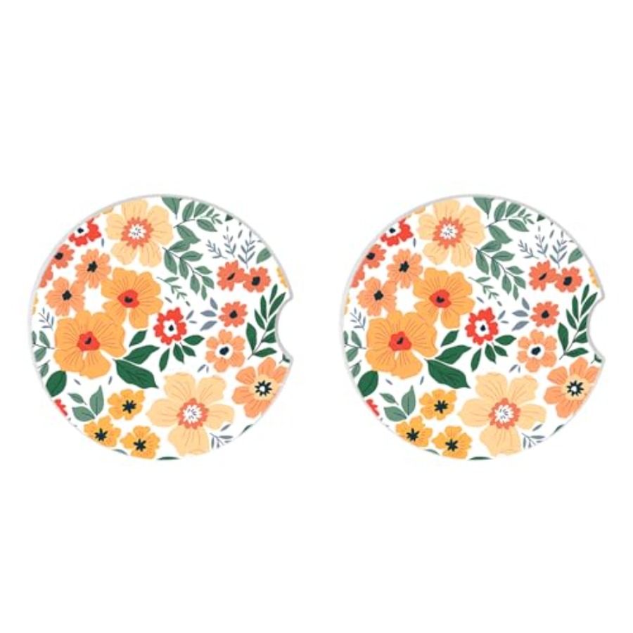 Flowers Absorbent Car Coasters - огляд і ціна Car Accessories Cork
