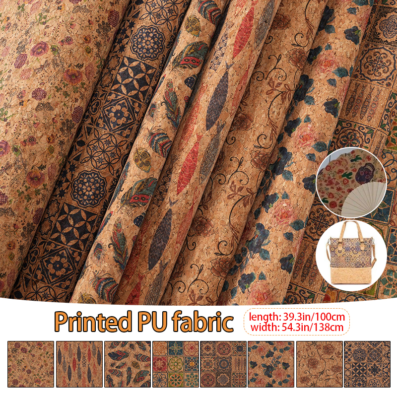 100x138cm Cork Printed PU Leat - огляд і ціна Car Accessories Cork
