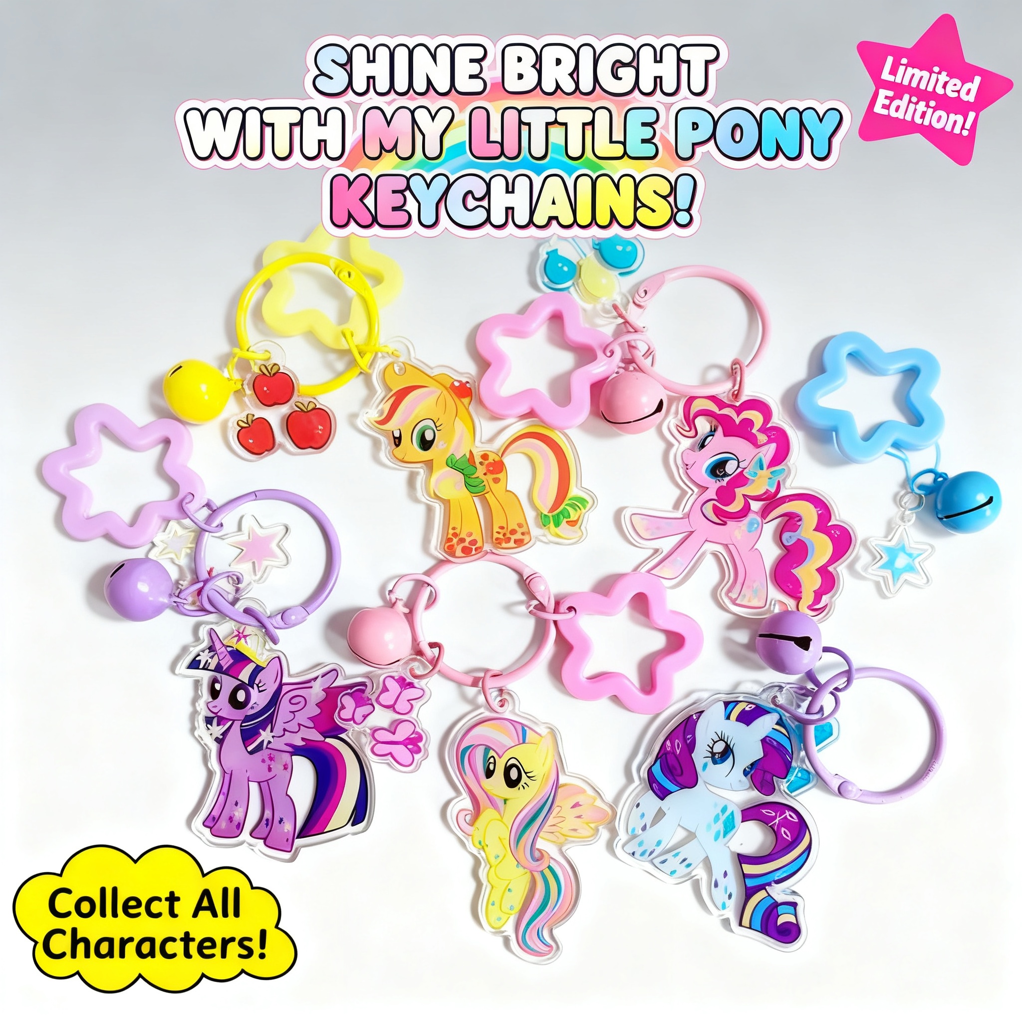 Anime Kawaii Unicorn Keychain  - огляд і ціна Car Accessories Girl