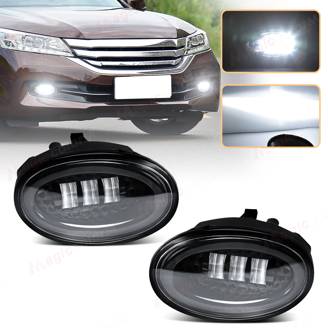 2PCS LED Fog Lamps For Honda A - огляд і ціна Car Accessories For Road Trip