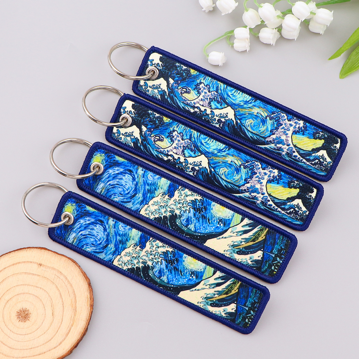 Van Gogh Embroidery Key Fobs K - огляд і ціна Car Accessories Girl