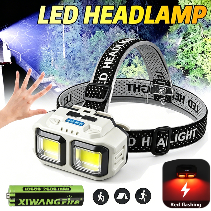 COB LED Headlamp Rechargeable  - огляд і ціна Led Headlight Bulbs