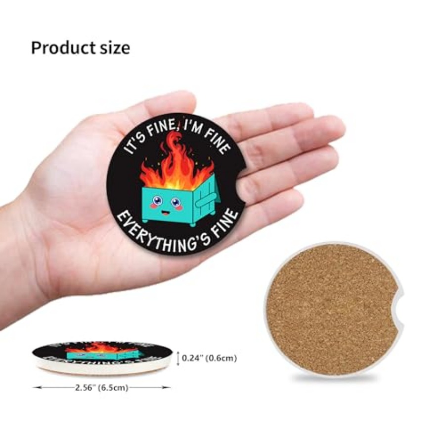 Car Coasters for Drinks Absorb - огляд і ціна Car Accessories Cork