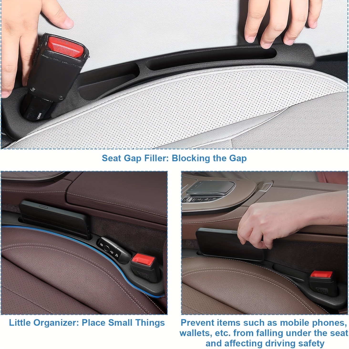 2pc Car Seat Gap Filler Organi - огляд і ціна Car Accessories Quirky